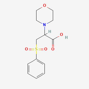 2-Morpholin-4-yl-3-(phenylsulfonyl)propanoic acid