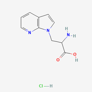 molecular formula C10H12ClN3O2 B1518702 1-(1H-ピロロ[2,3-b]ピリジン-1-イル)-2-アミノプロパン酸塩酸塩 CAS No. 1078566-95-6