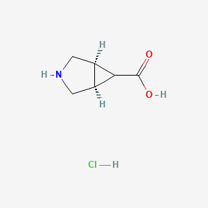 molecular formula C6H10ClNO2 B1518703 (1R,5S)-3-azabicyclo[3.1.0]hexane-6-carboxylic acid hydrochloride CAS No. 1212105-25-3