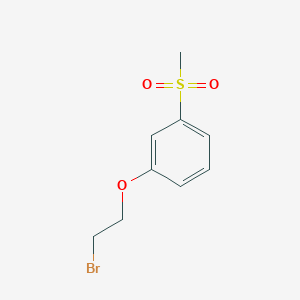 molecular formula C9H11BrO3S B1518705 1-(2-溴乙氧基)-3-甲磺酰苯 CAS No. 1157773-61-9