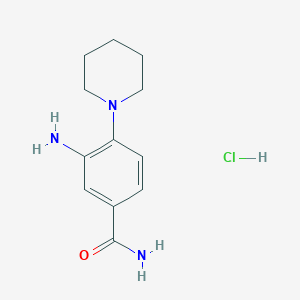 molecular formula C12H18ClN3O B1518706 3-氨基-4-哌啶-1-基苯甲酰胺盐酸盐 CAS No. 1171863-21-0