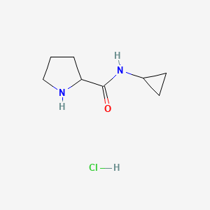 molecular formula C8H15ClN2O B1518707 N-环丙基吡咯烷-2-甲酰胺盐酸盐 CAS No. 59179-60-1