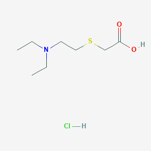 molecular formula C8H18ClNO2S B1518712 2-{[2-(Diethylamino)ethyl]sulfanyl}acetic acid hydrochloride CAS No. 1171451-28-7