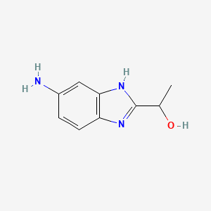 molecular formula C9H11N3O B1518717 1-(5-氨基-1H-苯并咪唑-2-基)乙醇 CAS No. 947002-78-0