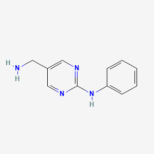 molecular formula C11H12N4 B1518718 5-(氨甲基)-N-苯基嘧啶-2-胺 CAS No. 1093860-47-9