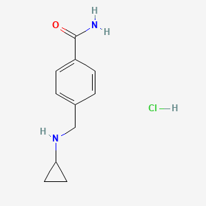 molecular formula C11H15ClN2O B1518725 4-[(环丙基氨基)甲基]苯甲酰胺盐酸盐 CAS No. 1172028-71-5