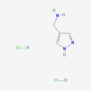 molecular formula C4H9Cl2N3 B1518728 (1H-Pyrazol-4-yl)methanamine dihydrochloride CAS No. 1172862-88-2