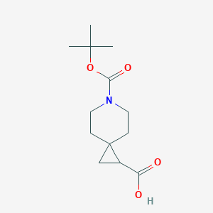 molecular formula C13H21NO4 B1518734 6-(叔丁氧羰基)-6-氮杂螺[2.5]辛烷-1-羧酸 CAS No. 871727-05-8
