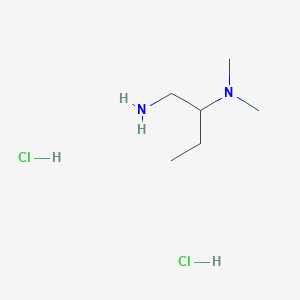molecular formula C6H18Cl2N2 B1518741 二盐酸(1-氨基丁-2-基)二甲胺 CAS No. 859080-58-3