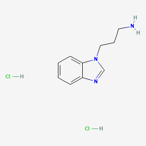 molecular formula C10H15Cl2N3 B1518742 3-(1H-1,3-benzodiazol-1-yl)propan-1-amine dihydrochloride CAS No. 1177324-11-6