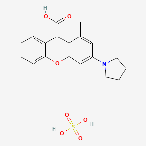 B15187432 1-Methyl-3-pyrrolidinylxanthene-9-carboxylate sulfate CAS No. 102585-07-9