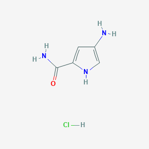 molecular formula C5H8ClN3O B1518744 4-amino-1H-pyrrole-2-carboxamide hydrochloride CAS No. 1172552-72-5