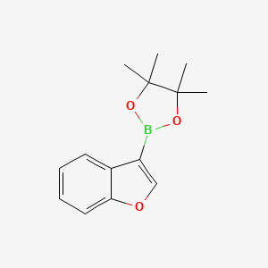 molecular formula C14H17BO3 B1518746 2-(Benzofuran-3-yl)-4,4,5,5-tetramethyl-1,3,2-dioxaborolane CAS No. 796851-30-4
