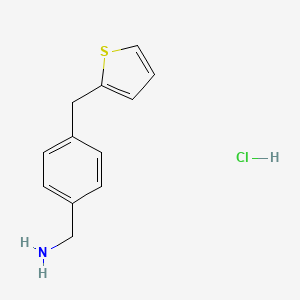 molecular formula C12H14ClNS B1518747 4-(Thien-2-ylmethyl)benzylamine hydrochloride CAS No. 1112459-82-1