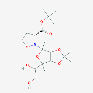 (R)-2-(6-(1,2-Dihydroxy-ethyl)-2,2,4,6-tetramethyl-tetrahydro-furo(3,4-d)(1,3)dioxol-4-yl)-isoxazolidine-3-carboxylic acid tert-butyl ester