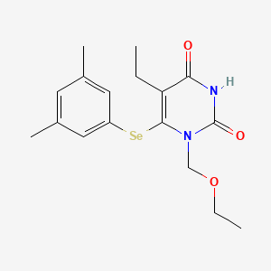 2,4(1H,3H)-Pyrimidinedione, 6-((3,5-dimethylphenyl)seleno)-1-(ethoxymethyl)-5-ethyl-