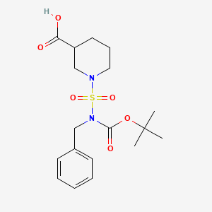 molecular formula C18H26N2O6S B1518754 1-(N-Benzyl-N-(tert-butoxycarbonyl)sulfamoyl)piperidine-3-carboxylic acid CAS No. 1017782-65-8