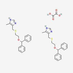 4-(2-benzhydryloxyethylsulfanylmethyl)-5-methyl-1H-imidazole;oxalic acid