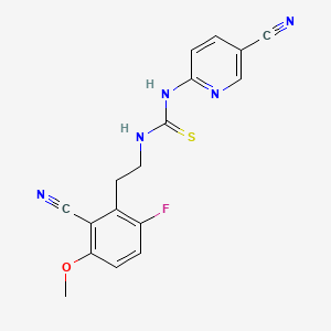 Thiourea, N-(2-(2-cyano-6-fluoro-3-methoxyphenyl)ethyl)-N'-(5-cyano-2-pyridinyl)-