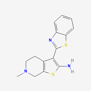 B1518755 3-(1,3-Benzothiazol-2-yl)-6-methyl-4,5,6,7-tetrahydrothieno[2,3-c]pyridin-2-amine CAS No. 1006596-05-9