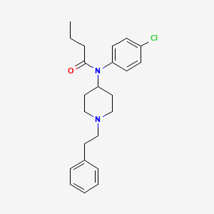 N-(4-Chlorophenyl)-N-(1-phenylethyl-4-piperidyl)butanamide