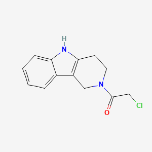 molecular formula C13H13ClN2O B1518758 2-chloro-1-{1H,2H,3H,4H,5H-pyrido[4,3-b]indol-2-yl}ethan-1-one CAS No. 1087784-16-4