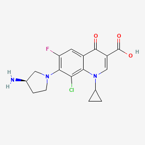 7-[(3R)-3-aminopyrrolidin-1-yl]-8-chloro-1-cyclopropyl-6-fluoro-4-oxo-1,4-dihydroquinoline-3-carboxylic acid