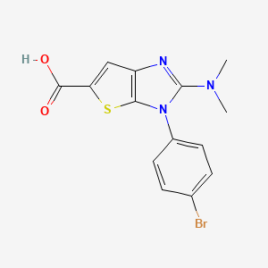 molecular formula C14H12BrN3O2S B1518759 3-(4-bromophenyl)-2-(dimethylamino)-3H-thieno[2,3-d]imidazole-5-carboxylic acid CAS No. 1087784-20-0
