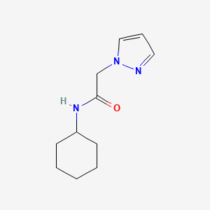 molecular formula C11H17N3O B1518763 N-环己基-2-(1H-吡唑-1-基)乙酰胺 CAS No. 1170071-25-6