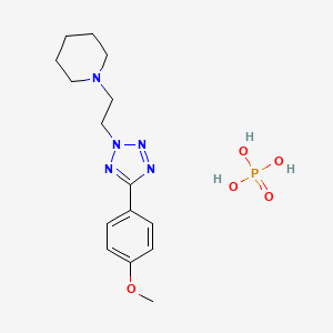 1-[2-[5-(4-methoxyphenyl)tetrazol-2-yl]ethyl]piperidine;phosphoric acid