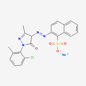 Sodium 2-((1-(2-chloro-6-methylphenyl)-4,5-dihydro-3-methyl-5-oxo-1H-pyrazol-4-yl)azo)naphthalene-1-sulphonate