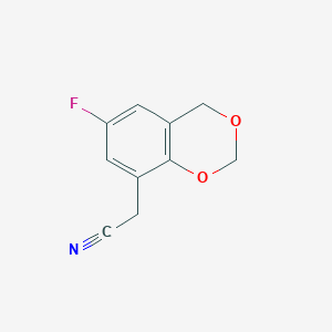 molecular formula C10H8FNO2 B1518780 2-(6-Fluoro-2,4-dihydro-1,3-benzodioxin-8-yl)acetonitrile CAS No. 1087784-38-0
