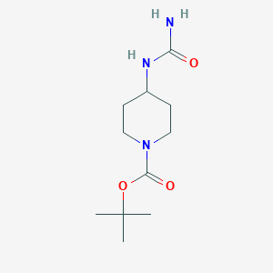 molecular formula C11H21N3O3 B1518782 叔丁基4-(氨基羰基氨基)哌啶-1-羧酸酯 CAS No. 646071-42-3