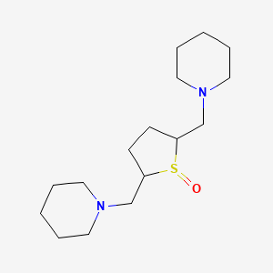 molecular formula C16H30N2OS B15187824 (2-alpha,5-alpha)-2,5-Di(piperidinomethyl)-1-thiacyclopentane-1-oxide CAS No. 172753-37-6