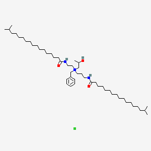 Benzyl(2-hydroxypropyl)(2-((1-oxoisooctadecyl)amino)ethyl)(3-((1-oxoisooctadecyl)amino)propyl)ammonium chloride