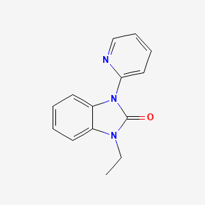 molecular formula C14H13N3O B15187859 2H-Benzimidazol-2-one, 1,3-dihydro-1-ethyl-3-(2-pyridinyl)- CAS No. 89659-88-1