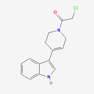 molecular formula C15H15ClN2O B1518789 2-chloro-1-[4-(1H-indol-3-yl)-1,2,3,6-tetrahydropyridin-1-yl]ethan-1-one CAS No. 1087792-03-7
