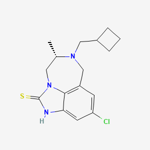 Imidazo(4,5,1-jk)(1,4)benzodiazepine-2(1H)-thione, 9-chloro-6-(cyclobutylmethyl)-4,5,6,7-tetrahydro-5-methyl-, (S)-