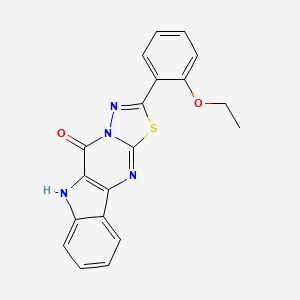 13-(2-ethoxyphenyl)-14-thia-8,11,12,16-tetrazatetracyclo[7.7.0.02,7.011,15]hexadeca-1(9),2,4,6,12,15-hexaen-10-one