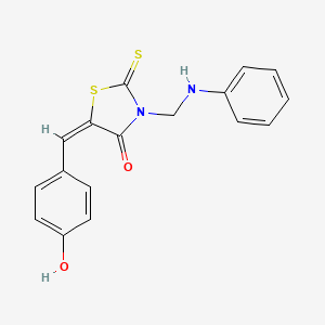 5-((4-Hydroxyphenyl)methylene)-3-((phenylamino)methyl)-2-thioxo-4-thiazolidinone