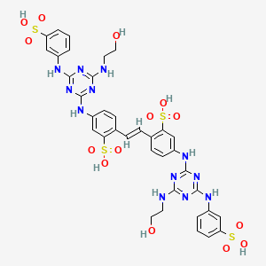 4,4'-Bis((4-((2-hydroxyethyl)amino)-6-((3-sulphophenyl)amino)-1,3,5-triazin-2-yl)amino)stilbene-2,2'-disulphonic acid