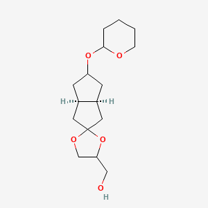 (3'aalpha,4'alpha,5'beta,6'aalpha)-Hexahydro-5'-((tetrahydro-2H-pyran-2-yl)oxy)spiro(1,3-dioxolane-2,2'(1'H)-pentalene)-4-methanol