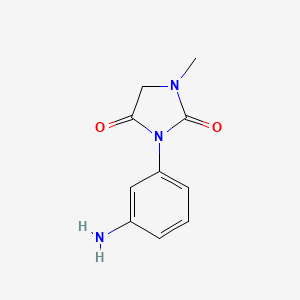 molecular formula C10H11N3O2 B1518806 3-(3-Aminophenyl)-1-methylimidazolidine-2,4-dione CAS No. 1114824-11-1