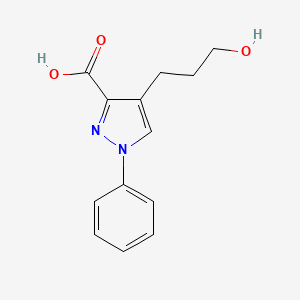 molecular formula C13H14N2O3 B1518816 4-(3-hydroxypropyl)-1-phenyl-1H-pyrazole-3-carboxylic acid CAS No. 1152610-63-3