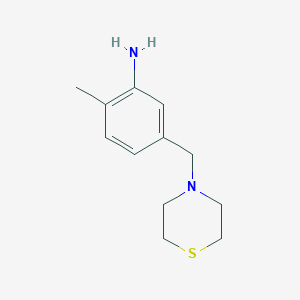 molecular formula C12H18N2S B1518819 2-甲基-5-(硫代吗啉-4-基甲基)苯胺 CAS No. 1042633-61-3