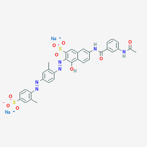 7-((3-(Acetamido)benzoyl)amino)-4-hydroxy-3-((2-methyl-4-((2-methyl-4-sulphophenyl)azo)phenyl)azo)naphthalene-2-sulphonic acid, sodium salt