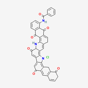 N-(3-chloro-8,15,20,25,32-pentaoxo-3,22-diazanonacyclo[19.16.0.02,18.04,17.05,14.07,12.023,36.024,33.026,31]heptatriaconta-1,4,7(12),10,13,16,18,23,26(31),27,29,33,36-tridecaen-30-yl)benzamide