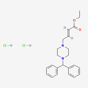 Ethyl 4-(4-(diphenylmethyl)-1-piperazinyl)-2-butenoate dihydrochloride