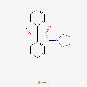 2-Propanone, 1,1-diphenyl-1-ethoxy-3-(1-pyrrolidinyl)-, hydrobromide