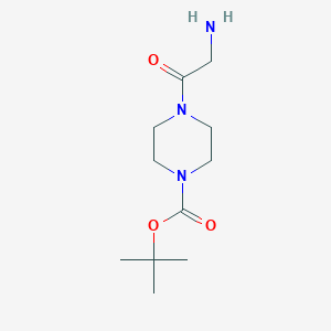 molecular formula C11H21N3O3 B1518832 4-(2-Aminoacetil)piperazina-1-carboxilato de tert-butilo CAS No. 352359-09-2